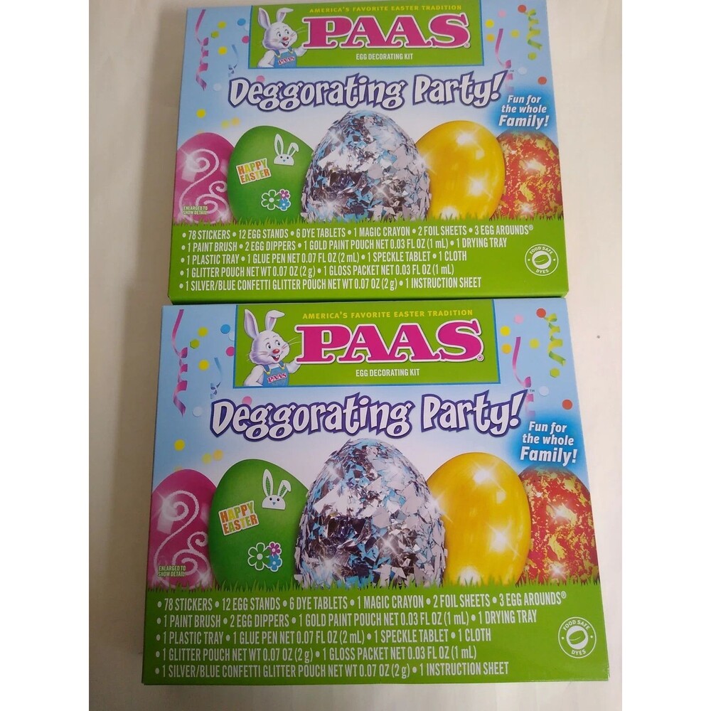 2 Easter Egg Decorating Kits PAAS Easter Tradition Deggorating Party